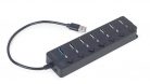 Gembird UHB-U3P1U2P6P-01 7-portos 1xUSB3.1 + 6xUSB2.0 HUB Black