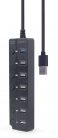 Gembird UHB-U3P1U2P6P-01 7-portos 1xUSB3.1 + 6xUSB2.0 HUB Black