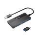 EQuip 4-Port USB 3.2 Gen 1 Hub with USB-C Adapter Black