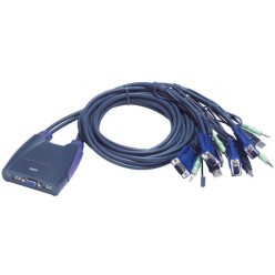   ATEN CS64US 4-Port USB VGA/Audio Cable KVM Switch (0,9m, 1,2m)