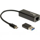 Inter-Tech Argus IT-732 USB-C Gigabit Ethernet Adapter Black