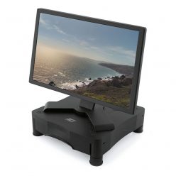   ACT AC8200 Monitor Stand with One Drawer 10"-17" Black