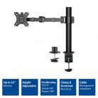 ACT AC8325 Single Monitor Arm Office Solid Pro 10"-32" Black