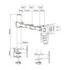 ACT AC8325 Single Monitor Arm Office Solid Pro 10"-32" Black