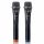 Lenco MCW-020BK Set of 2 wireless microphones with portable battery powered receiver Black