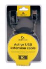 Gembird UAE-01-10M USB 2.0 active extension cable 10m Black