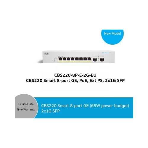 Cisco CBS220-8P-E-2G-EU Business 220 Series Smart Switch