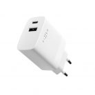 FIXED USB-C/USB Travel Charger 20W, white