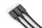 Digitus 3-in-1 Charger Cable for Apple Android and Google-Pixel Devices 1m Black