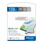 PNY 128GB Duo Link Flash Drive USB3.2 Silver