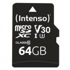 Intenso 64GB MicroSDXC Professional Class 10 U1 V30 + adapterrel