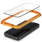 Spigen iPhone 15 Plus Screen Protector AlignMaster GLAS.tR FC Black (2 Pack)