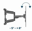 Gembird WM-75ST-01 Full-motion TV wall mount 32”-75” Black