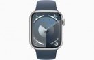 Apple Watch S9 GPS 45mm Silver Alu Case with Storm Blue Sport Band M/L