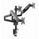 Gembird MA-DA3-01 Desk mounted adjustable mounting arm for 3 monitors full-motion 17"-27" Black