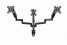 Gembird MA-DA3-01 Desk mounted adjustable mounting arm for 3 monitors full-motion 17"-27" Black