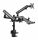 Gembird MA-DA3-02 Desk mounted adjustable monitor arm with notebook tray (full-motion) 17"-32" Black