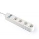 Gembird Smart power strip with USB charger 4 sockets White