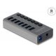 DeLock External USB 5 Gbps HUB with 7 Ports + Switch Grey