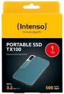 Intenso 1TB USB3.2 Type-C External SSD TX100 Grey/Blue