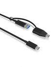 Raidsonic IcyBox IB-CB031 USB Type-C to Type-A & Type-C Cable 0,35m Black