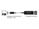 DeLock Delock USB Type-C adapter apa   2,5 Gigabit LAN kompakt