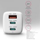 AXAGON ACU-DPQ65W QC4 + USB-C PD Wall Charger White