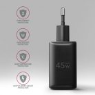 AXAGON ACU-PQ45 PD3.0 & QC4+ 2xOutputs Wall Charger 45W Black