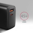 AXAGON ACU-PQ45 PD3.0 & QC4+ 2xOutputs Wall Charger 45W Black