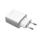 FIXED hálózati töltő, 2*USB-A kimenet, 17W + USB/USB-C kábel, fehér