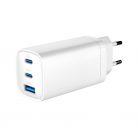 Gembird 3-port 65W GaN USB PowerDelivery fast charger White