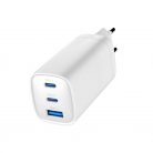 Gembird 3-port 65W GaN USB PowerDelivery fast charger White