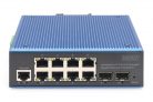 Digitus Industrial 8+2-Port L2 managed Gigabit Ethernet PoE Switch