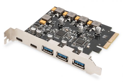 Digitus PCIe card 2x USB-C + 3x USB A 5x SuperSpeed 10Gbps