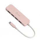 j5create Eco-Friendly USB-C to 4-Port Type-A Gen 2 Hub Misty Rose