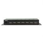 Logilink USB 2.0 7-port industrial level metal case Black