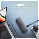 AXAGON HMC-8HLSA USB-C 5Gbps 9in1 hub Grey