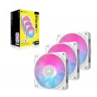 Corsair iCUE LINK RX120 RGB 120mm PWM Fan Triple Starter Kit White