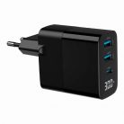 Gembird 3-Port 30W USB Fast Charger Black