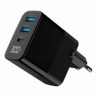 Gembird 3-Port 30W USB Fast Charger Black