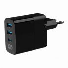 Gembird 3-Port 30W USB Fast Charger Black