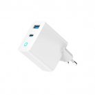 Gembird 2-Port 65W USB Fast Charger White