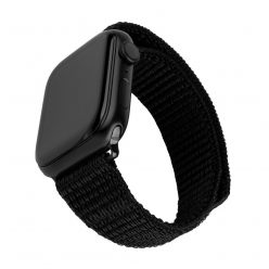   FIXED nylon sportos óraszíj Apple Watch 42/44/45mm-es okosórához, fekete, FIXNST2-434-BK