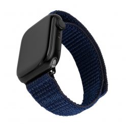   FIXED nylon sportos óraszíj Apple Watch 42/44/45mm-es okosórához, sötétkék FIXNST2-434-DBL