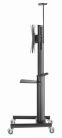 Gembird TVS-70T-02 Aluminum TV floor stand with caster wheels 37"-70" Black