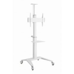   Gembird TVS-70T-02-W Aluminum TV floor stand with caster wheels 37"-70" White