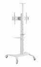 Gembird TVS-70T-02-W Aluminum TV floor stand with caster wheels 37"-70" White