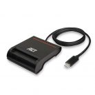 ACT AC6020 External USB-C Smartcard eID Card Reader Black