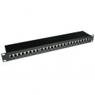 ACT 24-port Patch Panel 1U Black