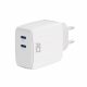 ACT AC2165 USB-C Charger 65W 2-port with Power Delivery PPS and GaNFast White